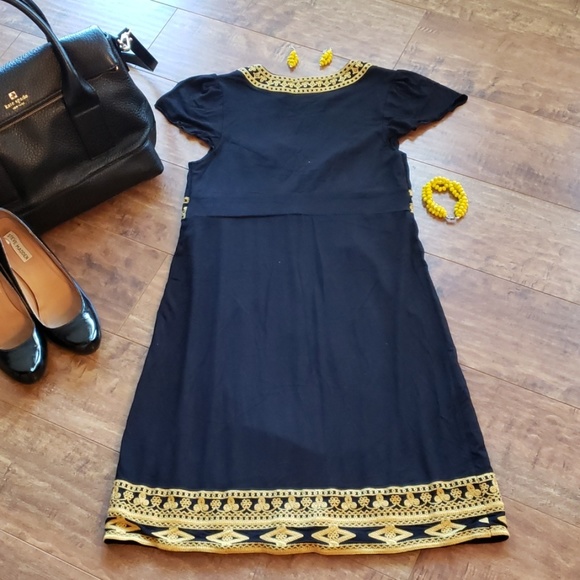 INC little black and yellow dress - Picture 5 of 8